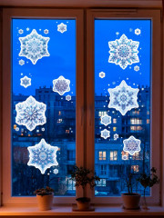 Наклейки для окон «Снежинки волшебные» - Фото 4