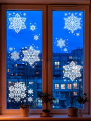 Наклейки для окон «Снежинки изящные» - Фото 4