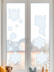 Наклейки для окон «Снежинки изящные» - Фото 5