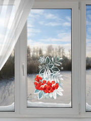Наклейки для окон «Ветка рябины» - Фото 4
