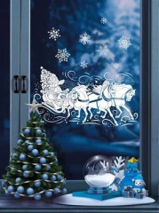 Наклейки для окон «Тройка с Дедом Морозом» - Фото 4