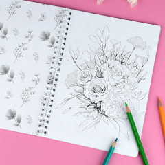 Книжка-раскраска для детей «Цветы» - Фото 6