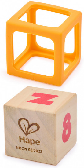 Набор детских кубиков деревянных в силиконовых чехлах