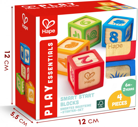 Набор детских кубиков деревянных в силиконовых чехлах