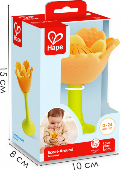 Погремушка 3 в 1 «Оранжевый цветок»