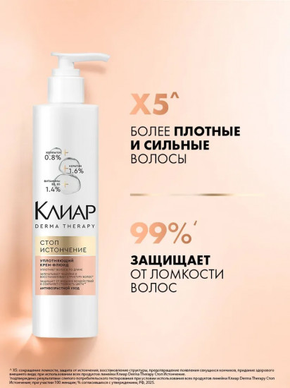 Крем-флюид для восстановления и уплотнения волос «Стоп истончение»