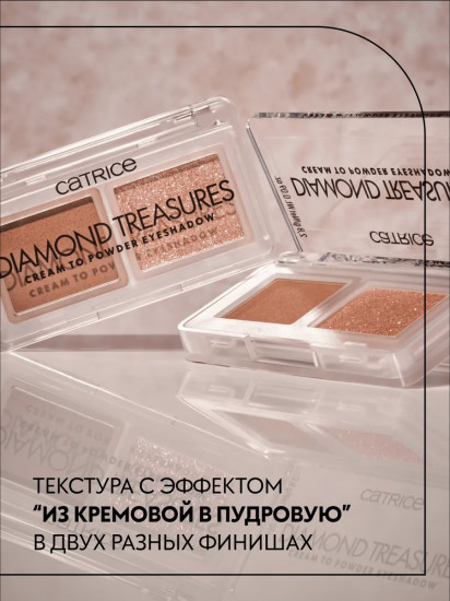 Палетка теней для век «Diamond Treasures Cream to Powder Eyeshadow», оттенок 010 Hazel Spark