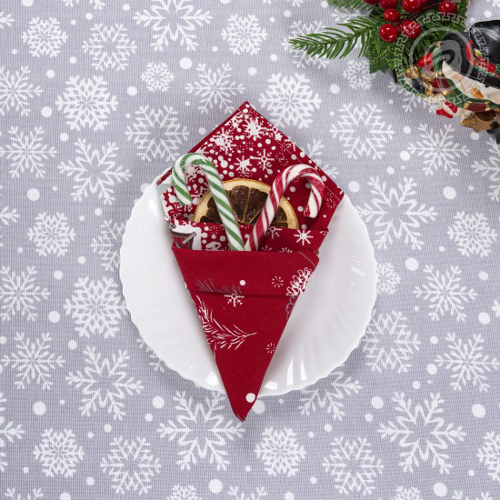 Комплект столового белья «Снеговики»