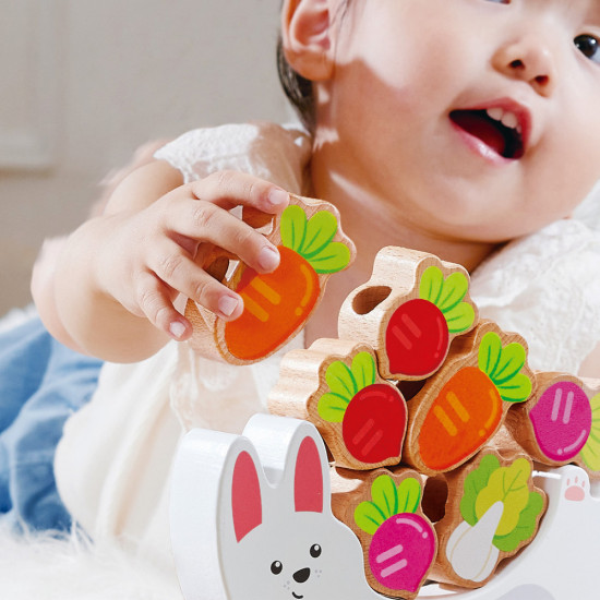 Игрушка развивающая 2 в 1 «Собираем урожай с Зайкой»