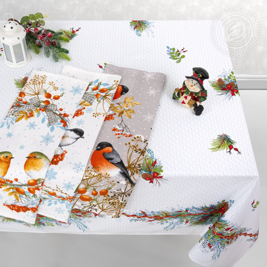 Набор подарочный из скатерти и полотенец «Музыка зимы»