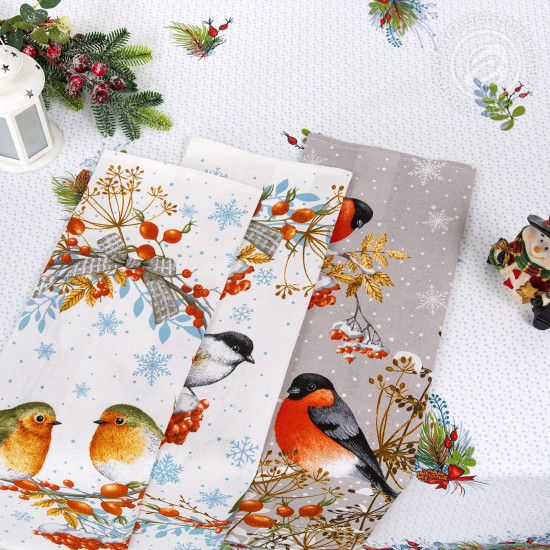 Набор подарочный из скатерти и полотенец «Музыка зимы»