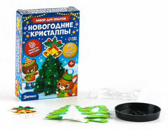 Набор для опытов «Опыты. Ёлочка. Чудесные кристаллы»