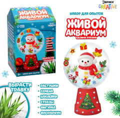 Набор для опытов «Живой аквариум. Снеговик» - Фото 1
