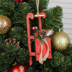 Игрушка елочная «Сани» - Фото 1