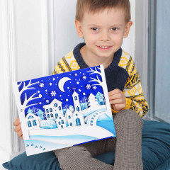 3Д аппликация «Зимний город» - Фото 4