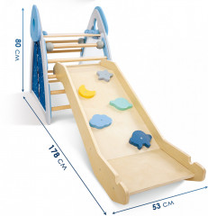 Детский игровой комплекс 4-в-1 «Пиклер с горкой, скалодром» - Фото 1