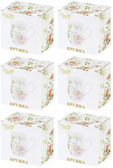 Набор кружек на подставке «Яблоневый цвет на белом» - Фото 7