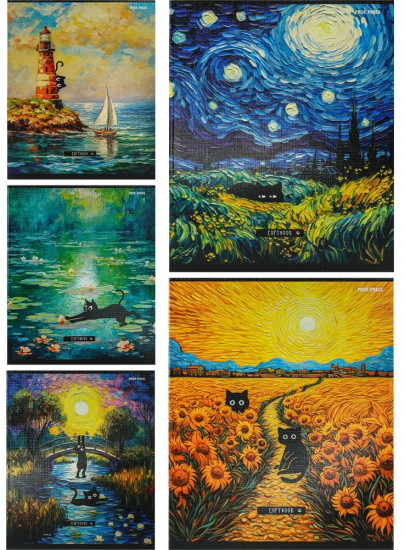 Комплект тетрадей «Коты и искусство»