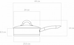 Сковорода со стеклянной крышкой «Olina» - Фото 1