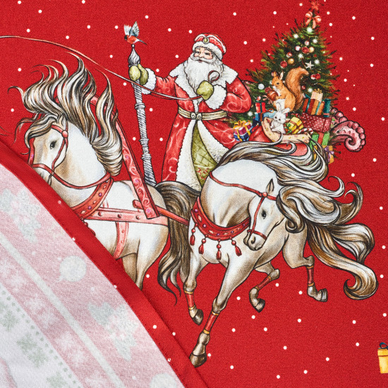 Скатерть водоотталкивающая круглая «С Новым годом!»