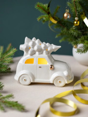 Фигурка новогодняя с подсветкой «Машинка с ёлкой» - Фото 2