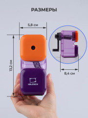 Точилка для карандашей механическая с контейнером - Фото 9