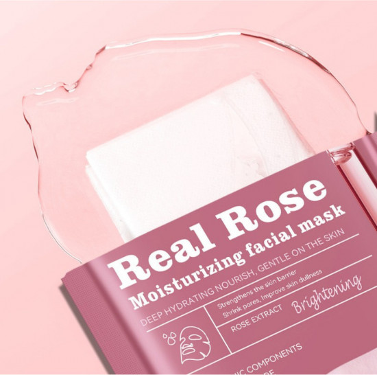 Увлажняющая тканевая маска с розой «Rose Moisturizing & Brightening Facial Mask»