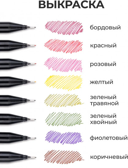 Набор цветных капиллярных ручек