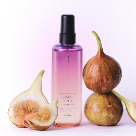 Парфюмированный двухфазный мист для волос «Keratin Layered Oil Mist Fig Tea»