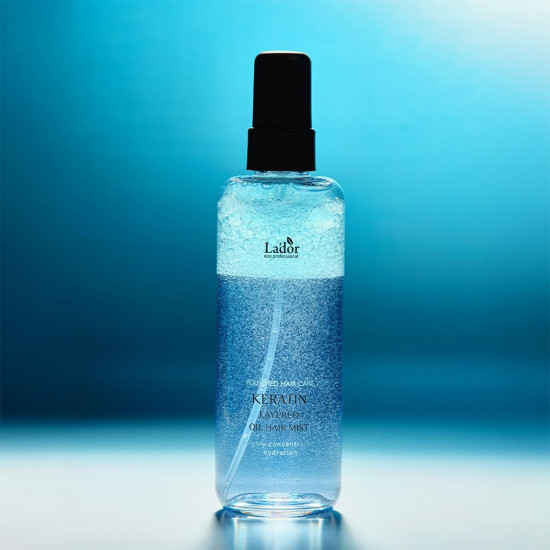 Двухфазный кератиновый мист для волос с комплексом масел «Keratin Layered Oil Hair Mist»