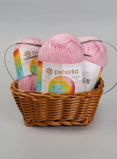 Набор пряжи для вязания «Детская новинка», цвет 180 Светлая бегония