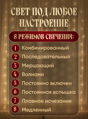 Гирлянда электрическая «Штора» - Фото 2
