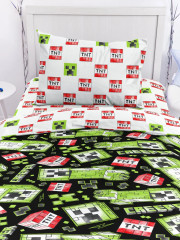 Комплект постельного белья «Minecraft. Крипер» - Фото 3