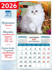 Календарь настенный на 2026 год «Котята» - Фото 1