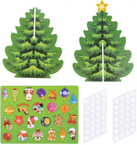 Игра развивающая деревянная на липучках «Наряжаем ёлочку»