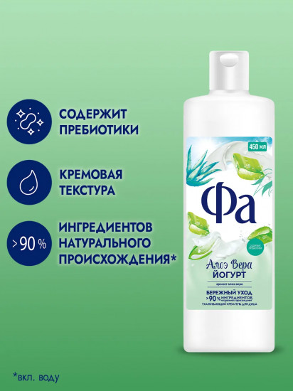 Крем-гель для душа ухаживающий «Йогурт и Алоэ Вера»