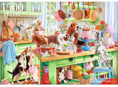 Пазл «Компания собак на кухне» - Фото 2