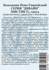 Семена бальзамина «Дивайн F1 Мистик ново-гвинейский смесь» - Фото 1