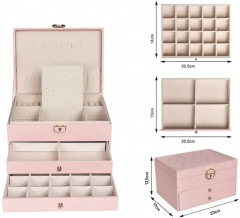 Шкатулка для украшений розовая - Фото 4