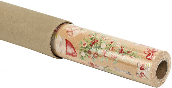 Бумага упаковочная крафт «XMAS Gnomes»