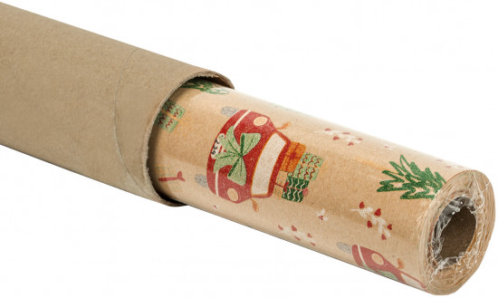 Бумага упаковочная крафт «XMAS Car»