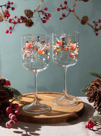 Набор бокалов «Снегири. Forest tale»
