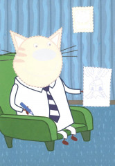 Три кота. Домик на дереве. Аппликация-раскраска - Фото 1