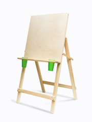 Мольберт для рисования детский напольный с дополнительной полкой и стаканами «Хлопушка» - Фото 3