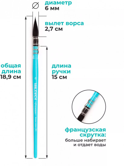 Кисть для акварели «Premium»