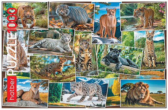 Пазл «Дикие кошки»