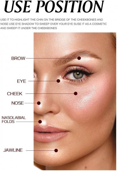 Хайлайтер для лица «Glow highlighter», оттенок 01 холодный белый