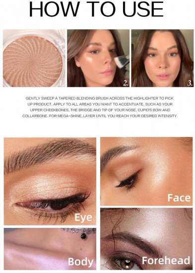 Хайлайтер для лица «Glow highlighter», оттенок 01 холодный белый