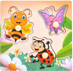 Пазл-вкладыш «Веселые насекомые» - Фото 1