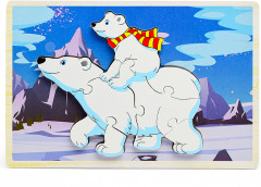 Пазл-вкладыш «Мишки на севере» - Фото 1